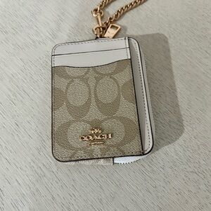 Coach zip card case like new